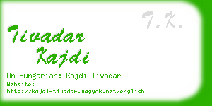 tivadar kajdi business card